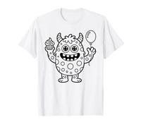 Coloriages de Monstres Anniversaire à colorier soi-même T-Shirt