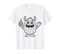 Coloriages de Monstres Anniversaire à colorier soi-même T-Shirt Graphique avec Valeur