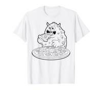 Coloriages de Pizza Monstres à colorier soi-même T-Shirt Graphique avec Valeur