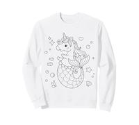 Coloriages et coloriages de sirène Licorne pour Les Enfants Sweatshirt