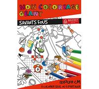 COLORIAGES GEANTS LES SAVANTS FOUS 80 x 120 cm BOUCHUT
