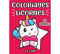 Coloriages licornes: Avec des pages noires alternées pour ne pas laisser transpercer l'encre.