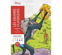 Coloriages mystères Disney - Les Grands classiques 100 coloriages - Jérémy Mariez - Hachette Heroes - broché - Livre-jeu