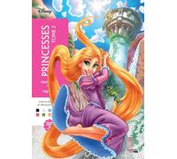 Coloriages mystères Disney - Princesses Tome 2: Colorie les chiffres et découvre l'image