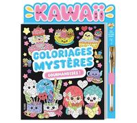 Coloriages mystères kawaii gourmandises (avec stylo gel doré) Avec un stylo inclus - Mayumi Jezewski - Fleurus - broché - Document jeunesse