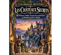 COLORIAGES MYSTÈRES - LES CHÂTEAUX SECRETS 50 châteaux oubliés, forteresses mystérieuses et domaines cachés à colorier: Coloriages Difficiles - Grand ... Coloriage pour Adultes - Châteaux Mystérieux