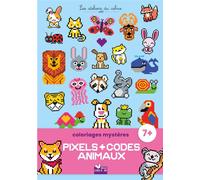 Collectif – Coloriages mystères pixels et codes Animaux – Document jeunesse – Broché