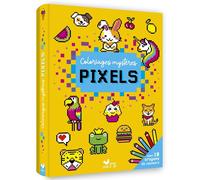 Coloriages mystères pixels - pochette 10 crayons de couleur