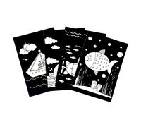 Coloriages Velours Univers Marin 14,5 X 21 Cm 4 Pièces