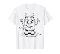 Colorie des Monstres et peins-Les toi-même T-Shirt Graphique avec Valeur