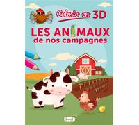Colorie en 3D : les animaux de nos campagnes - Collectif - Grenouille - broché - Document jeunesse