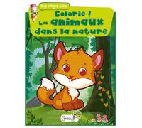 Colorie les animaux dans la nature - Collectif - Grenouille - broché - Document jeunesse