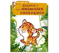 Colorie les animaux exotiques - Collectif - Grenouille - broché - Document jeunesse