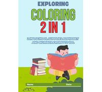 COLORING 2 IN 1 SCHOOL SUPPLIES ALPHABET AND NUMBER FROM 1 TO 100: Learn English & Portuguese - Fun Coloring & Tracing Book for Kids