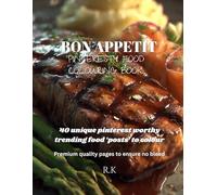 COLORING BOOK- BON APPETIT: food coloring book- 40 premium pinterest worthy images to color. No bleed ensured.