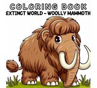 Coloring Book: Extinct Animals World - Woolly Mammoth