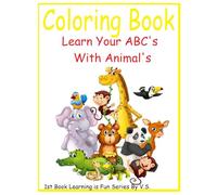 Coloring Book, Learning Your ABC's With Animals