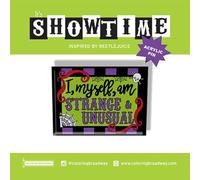 Coloring Broadway Musical I Myself and Strange & Unusual Broche en acrylique | Inspirée par Beetlejuice - Découpe au laser - Haute définition (3,8 x 2,9 cm), Acrylique, Sans pierre précieuse