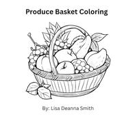 Coloring Produce Baskets: Fruit and vegetable filled baskets to color and relax