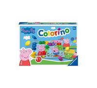 Colorino Peppa Pig - 8 scenes, 1 plateau, 23 pions colores - Jeu de couleurs, mosaique clic - Jouet educatif enfant et carte