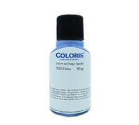Coloris Flacon d'encre bleue 7092B à séchage rapide pour tampons encreurs à encrage automatique - contenance 1 litre - temps de séchage relativement rapide selon les surfaces - bouchon refermable