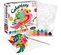 SentoSphère - COLORIZZY - PERRUCHES - Peinture par Numéros - Kit Loisir Créatif - A partir de 6 ans - Fabriqué en France