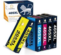 ColorKing 405XL Cartouches d'encre Compatible pour Epson 405 XL pour Workforce Pro WF-3820DWF WF-3825DWF WF-4820DWF WF-4825DWF WF-4830DTWF 7830DTWF 7835DTWF 7840DTWF（2 Noir 1 Cyan 1 Magenta 1 Jaune）