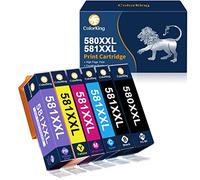 ColorKing PGI-580 CLI-581 XXL Cartouches d'encre compatibles pour Canon 580 581 pour Pixma TS8350 TS8250 TS8150 TS8351 TS8251 TS8151 TS8352 TS8252 TS8152 TS9150 TS9155(Pack de 6)