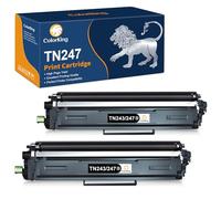 ColorKing Toner Compatible Brother TN247BK TN-243CMK TN243 BK Pour DCP-L3550CDW, MFC-L3750CDW, MFC-L3770CDW, DCP-L3510CDW, HL-L3230CDW, HL-L3270CDW (2 Noir)
