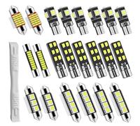 COLORLAM 22PCS Festoon LED Can-bus Sans Erreur LED SMD Ampoules Kit Ampoules d’intérieur de voiture C5W T10 168 194 2825 6000K Blanc Xénon