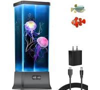 COLORLIFE Lampe méduse électrique avec changement de couleur pour aquarium, veilleuse pour salon, dortoir, cadeau pour homme, décoration de la maison, pour chambre à coucher, méduse relaxante, noire