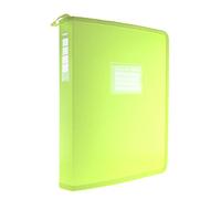 Colorline REF.42511-FA Classeur à anneaux A4+ avec côtés renforcés en tissu - Identification avant et dos et poignée poignée pour Office Box - REF.42511-FA (25 mm / 4 anneaux, fluo jaune)