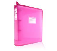 Colorline REF.44011-FU Classeur à anneaux A4+ avec côtés renforcés en tissu - Identification avant et dos et poignée poignée pour Office Box - REF.44011-FU (40 mm / 4 anneaux, fuchsia)