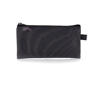 Colorline Trousse plate - Réf 58011 - Grand compartiment fermé par zip, lavable et résistante pour matériel scolaire ou trousse de toilette, Noir