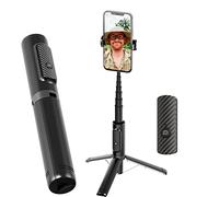 COLORLIZARD Selfie Stick Tripod with Remote，Aluminum Alloy Phone Tripod, Bluetooth Remote and 270°Rotation Stand Compatible with iPhone and Android Phone (Gery)