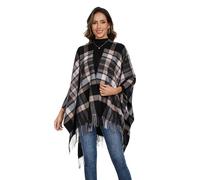 colornival Poncho Femme Hiver Élégant Châle Femme Chaud Poncho Cape Réversible Écharpe Châle Hiver Automne Cadeau de Noël pour Femme