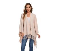 colornival Poncho Femme Hiver Élégant Châle Femme Chaud Poncho Cape Réversible Écharpe Châle Hiver Automne Cadeau de Noël pour Femme
