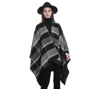 colornival Poncho Femme Hiver Élégant Châle Femme Chaud Poncho Cape Réversible Écharpe Châle Hiver Automne Cadeau de Noël pour Femme
