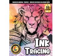 COLOROO Ink Tracing Book: Battle-Ready Animal Illustrations for Mindfulness and Focus: Line tracing book adult for peaceful expression | Develop steady hand control with clean, structured designs