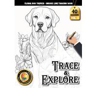COLOROO Ink Tracing Book: Floral Dog Patterns for Confidence and Artistic Growth: Beginner-Friendly Creative Workbook | Easy-to-Follow Ink Paths with Beautiful Botanical Dog Designs