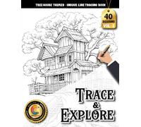 COLOROO Ink Tracing Book: Whimsical Tree House Worlds for Mindful Drawing Practice: Line Tracing Book Adult for Creative Explorers | Develop Fine Motor Skills with Charming Woodland Scenes