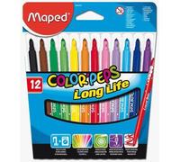Maped – Feutres de coloriage Color Peps – pointe moyenne – pochette de 12