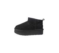 Colors of California HC.YWPLA01GLI Noir mammuttini Femme en Nubuck Paillettes Polaire compensée Haute, Noir , 37 EU