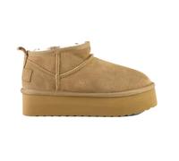 Colors of California Platform Sheepskin Suede Boot Color Bla, Size 36 EU BLA 36, Tan, 39 EU