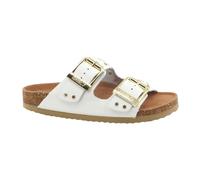 Colors of California, Femme, Chaussures, Blanc, Taille: 38 EU Sandale à deux boucles en nubuck avec strass