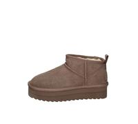 Bottines et boots Colors of California Platfrom winter boot in suede pour Femme 38 Beige