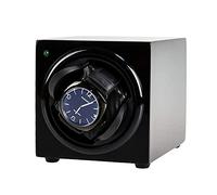 Colors Single Automatic Watch Winder 5 Modes Watch Box Mute Motor Contains Watch Pillow for Women Man (Black EU)