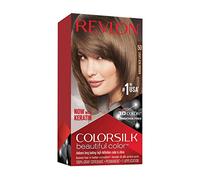 Revlon Colorsilk Beautiful Color Coloration Permanente des Cheveux avec Technologie au Gel 3D et Kératine, Teinture avec Couvrance à 100 % des Cheveux Blancs, 50 Châtain Cendré Clair