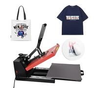 ColorSub Machine de sublimation thermique numérique 38 x 38 cm, presse à chaleur coulissante, adaptée pour t-shirts, sacs, oreillers, puzzles, vêtements, 1600 W