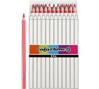 Colortime crayons de cire Jumbo5 mm remplissage rose 12 pièces Rose G